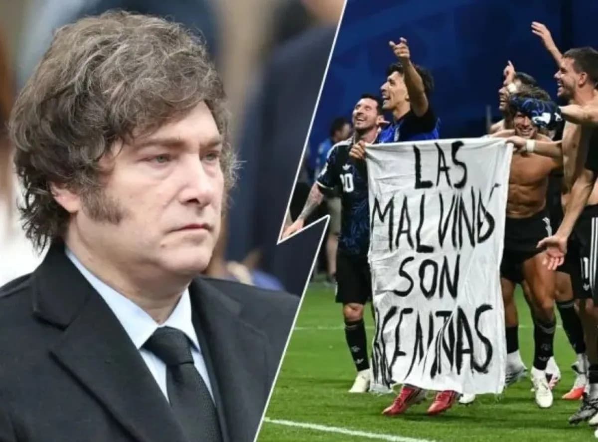 Milei cuestionó a la Selección por la bandera de Malvinas tras vencer a Inglaterra