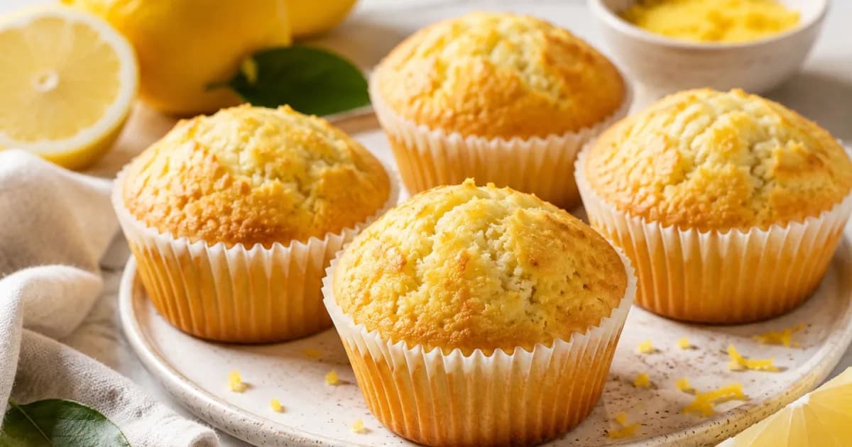 Receta: muffins de limón sin gluten ni lácteos