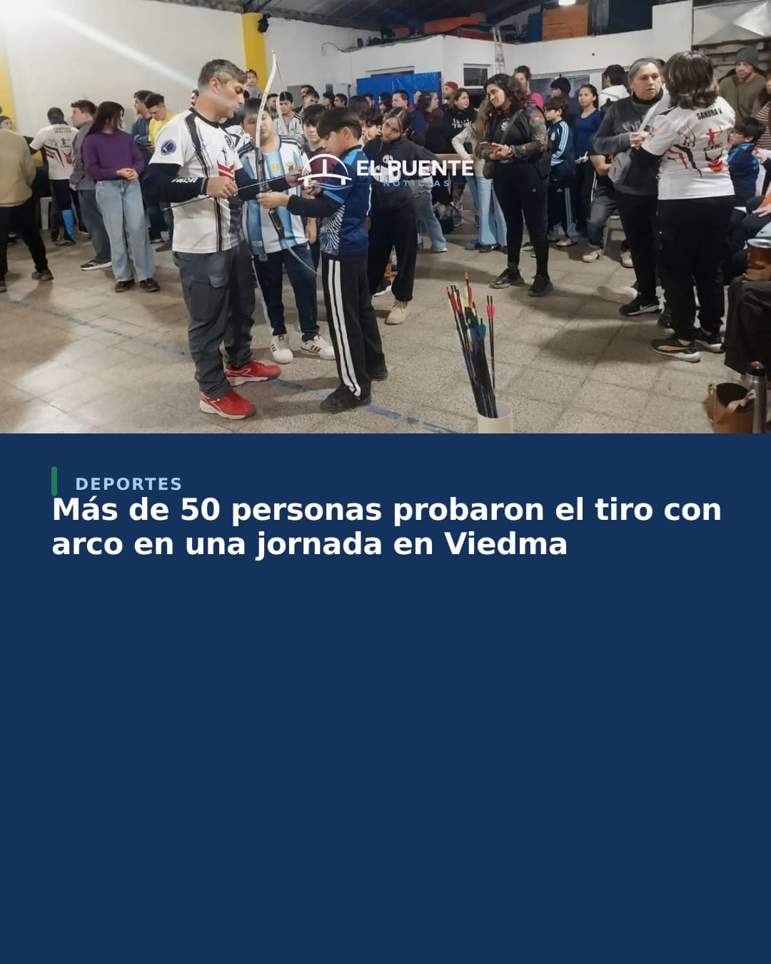 Más de 50 personas probaron el tiro con arco en una jornada en Viedma