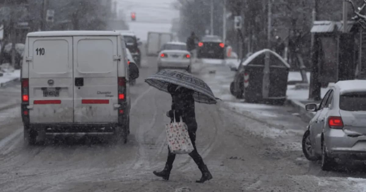 Frío extremo, nieve y lluvia: alerta amarilla del SMN para Río Negro este miércoles y jueves
