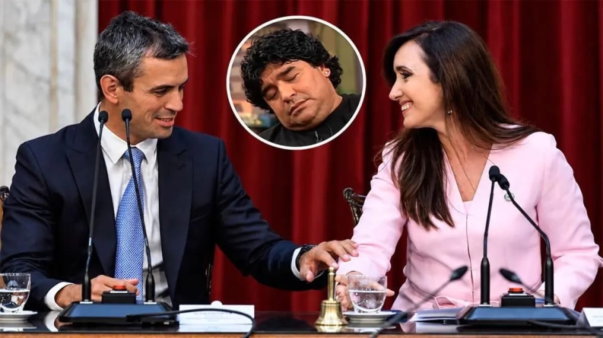 Cruce en el oficialismo: Villarroel respondió a Menem con un meme de Maradona
